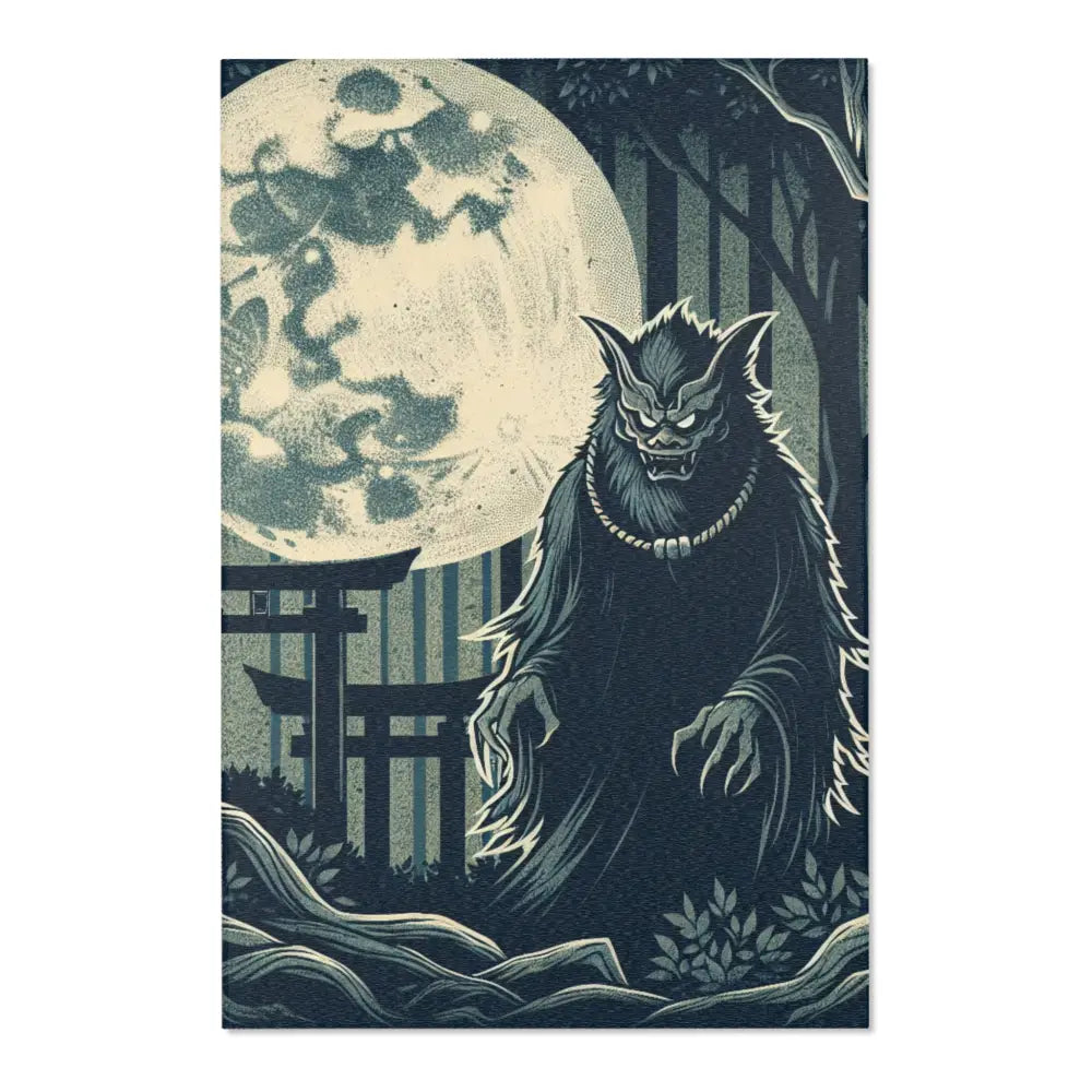 Vintage-Inspired Yokai Area Rug Japan’s Mystical Folklore