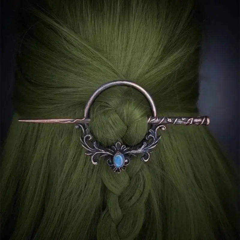 Vintage Nordic Gothic Hair Accessories Stone