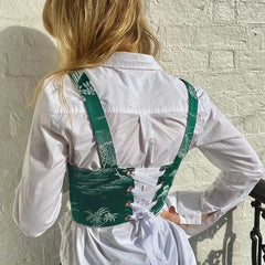 Vintage Off Shoulder Sleeveless Corset