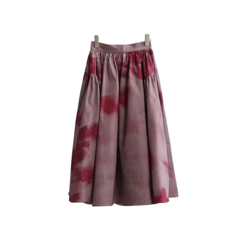 Vintage Ombre Pixel Midi Skirt