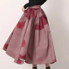 Vintage Ombre Pixel Midi Skirt