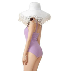 Vintage Purple One-Piece Swimsuits