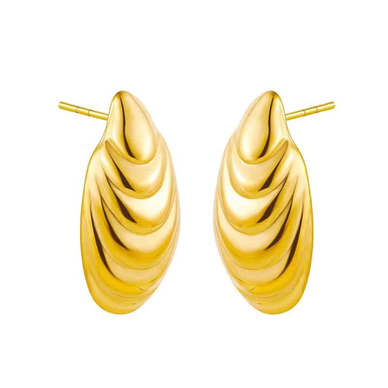 Vintage Stainless Steel Plated Snail Conch Shell Starfish