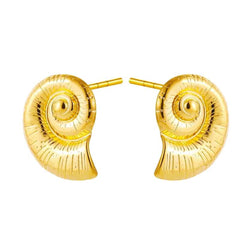 Vintage Stainless Steel Plated Snail Conch Shell Starfish