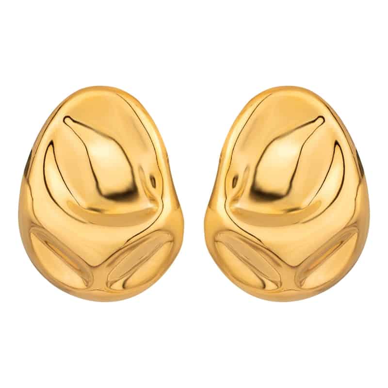 Vintage Statement Irregular Stainless Steel Stud Earrings