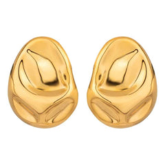 Vintage Statement Irregular Stainless Steel Stud Earrings