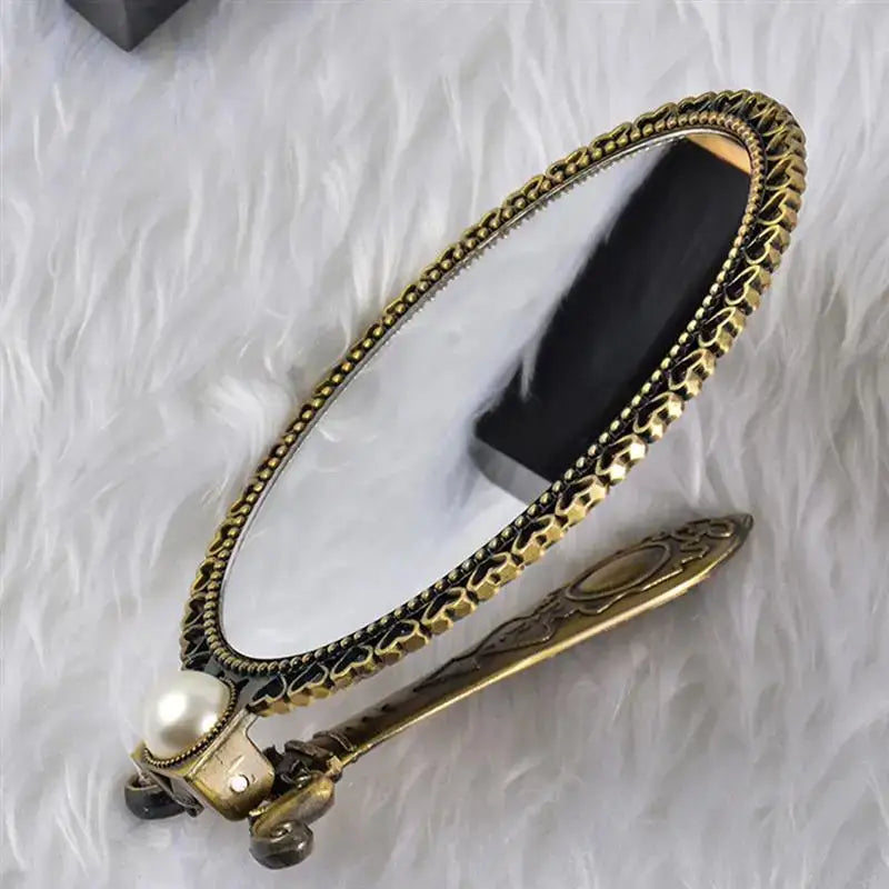 Vintage Style Hand Mirror for Travel and Daily