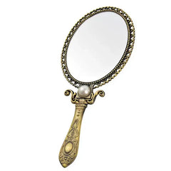 Vintage Style Hand Mirror for Travel and Daily