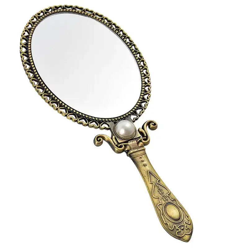 Vintage Style Hand Mirror for Travel and Daily
