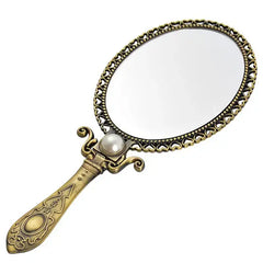 Vintage Style Hand Mirror for Travel and Daily