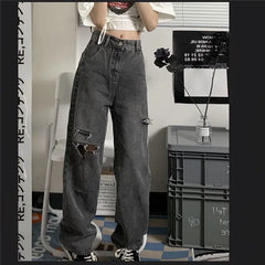 Vintage Y2k Ripped Denim Pants