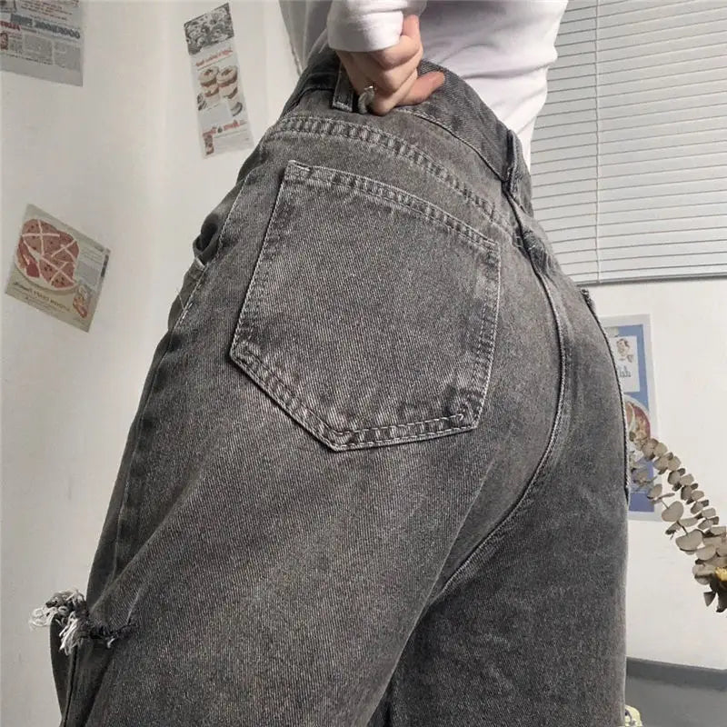 Vintage Y2k Ripped Denim Pants