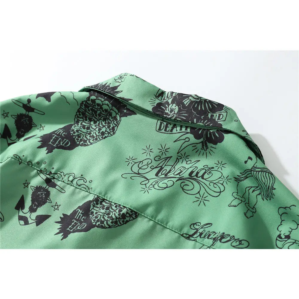 Viscose Rayon Beach Cococnut Palm Shirt