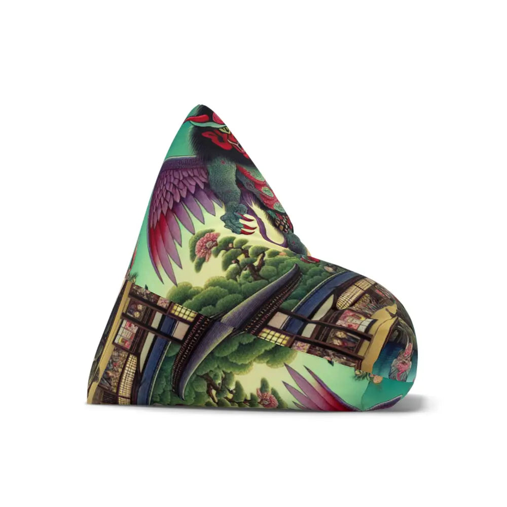 Vivid Bean Bag Chair Cover with Japanese Yokai Design