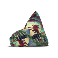 Vivid Bean Bag Chair Cover with Japanese Yokai Design