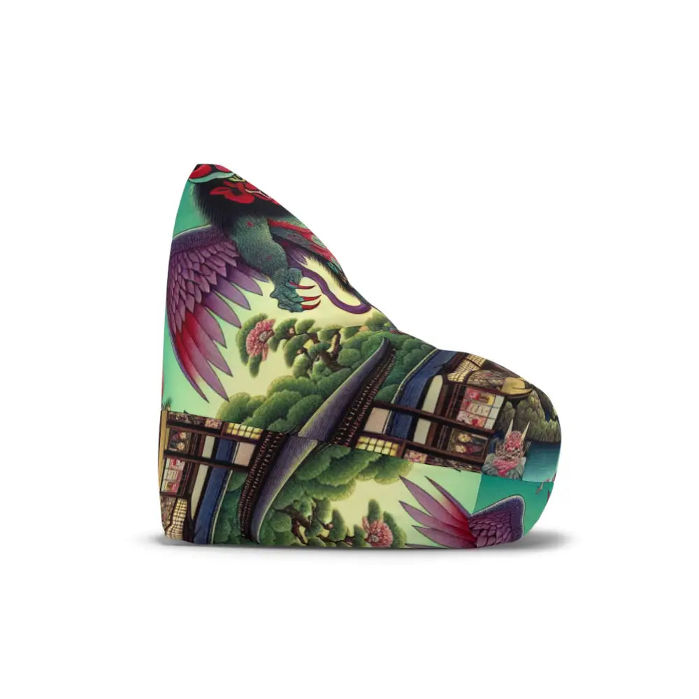 Vivid Bean Bag Chair Cover with Japanese Yokai Design