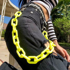 waist punk neon chain