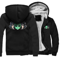 Warm Alien Face Loose Hoodies