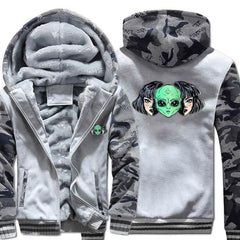 Warm Alien Face Loose Hoodies