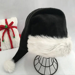 Warm Black And Long Christmas Hat