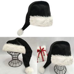 Warm Black And Long Christmas Hat