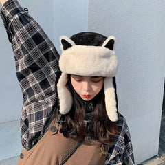 Warm Cat Ears Faux Fur Hat