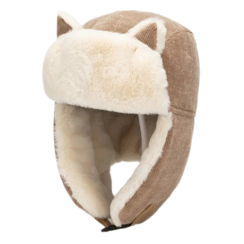 Warm Cat Ears Faux Fur Hat