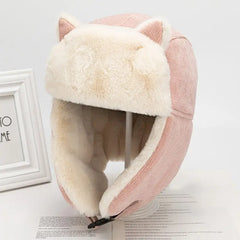 Warm Cat Ears Faux Fur Hat