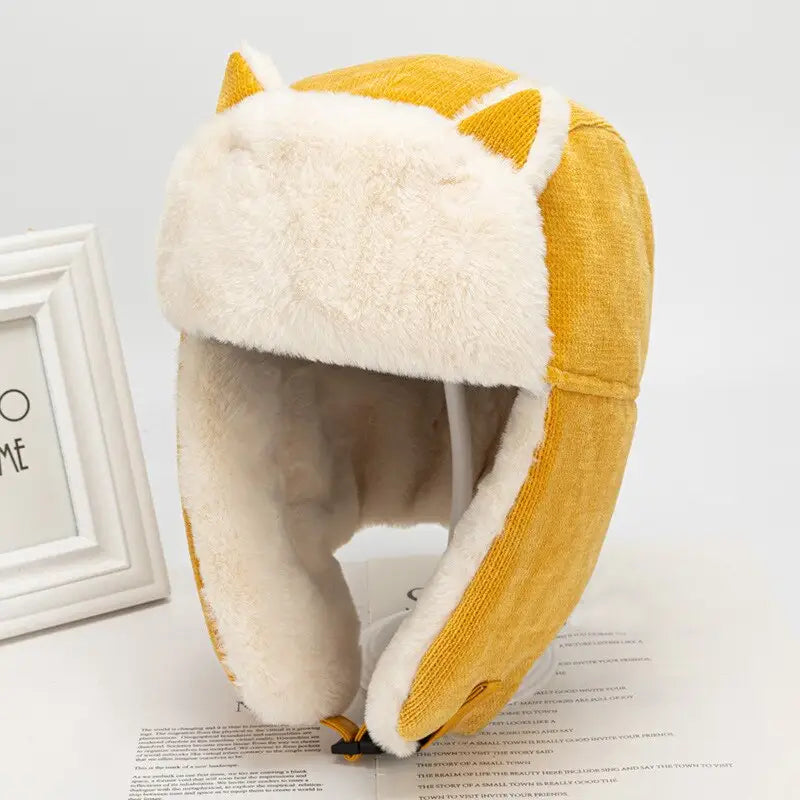 Warm Cat Ears Faux Fur Hat