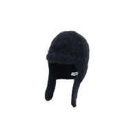 Thumbnail for Warm Fluffy Fur Knit With Ear Flaps Beanie - Black / One