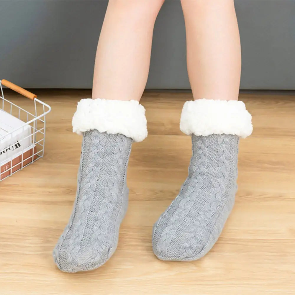 warm oversized winter hoodie - Gray socks / One Size