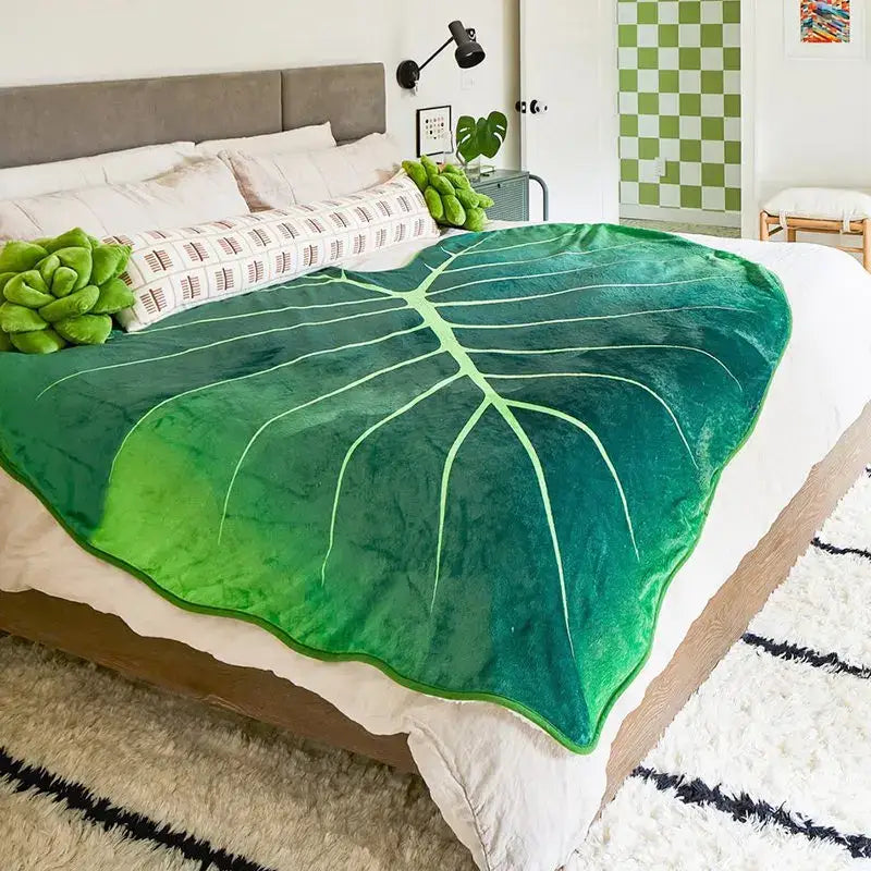 Warm Super Soft Giant Leaf Blanket