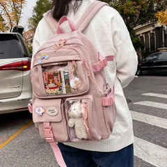 Waterproof Cute Teddy Bear School Backpack for Laptop