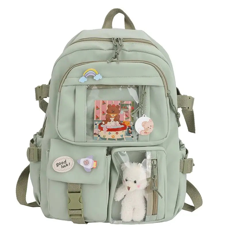 Waterproof Cute Teddy Bear School Backpack for Laptop Light