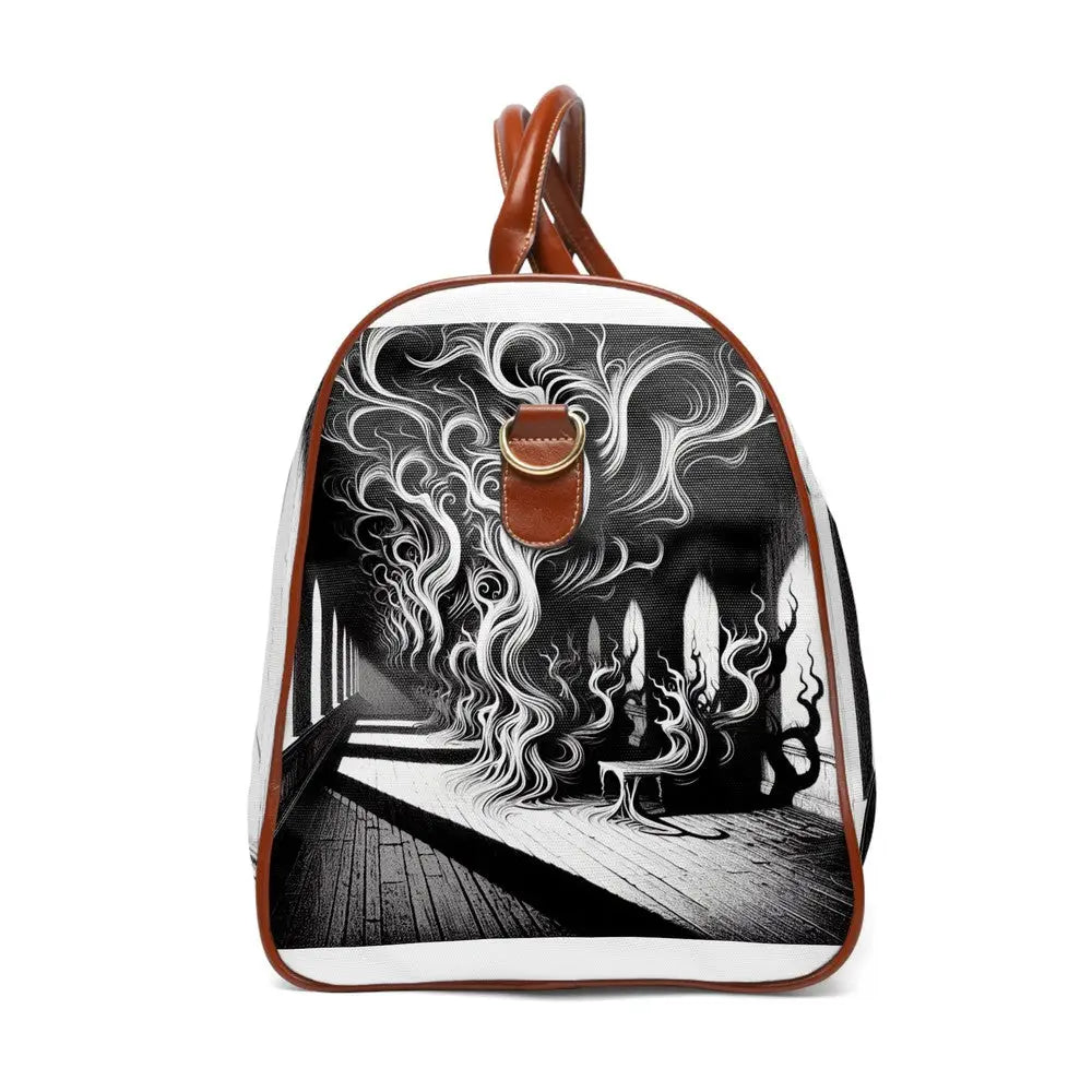 Waterproof Gothic Victorian Travel Bag in Black and White