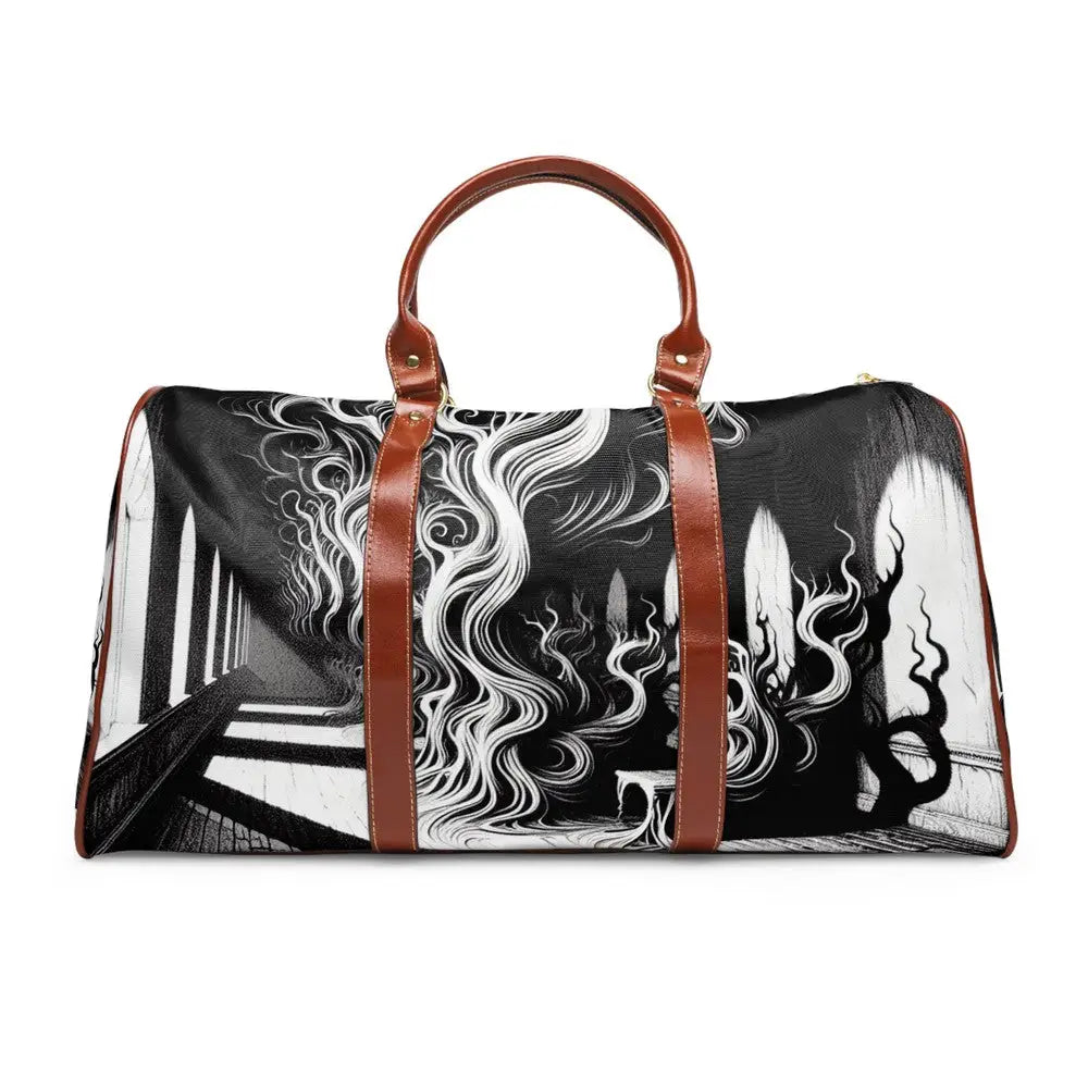 Waterproof Gothic Victorian Travel Bag in Black and White