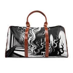 Waterproof Gothic Victorian Travel Bag in Black and White