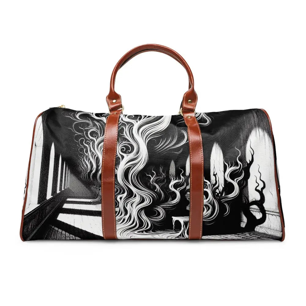 Waterproof Gothic Victorian Travel Bag in Black and White
