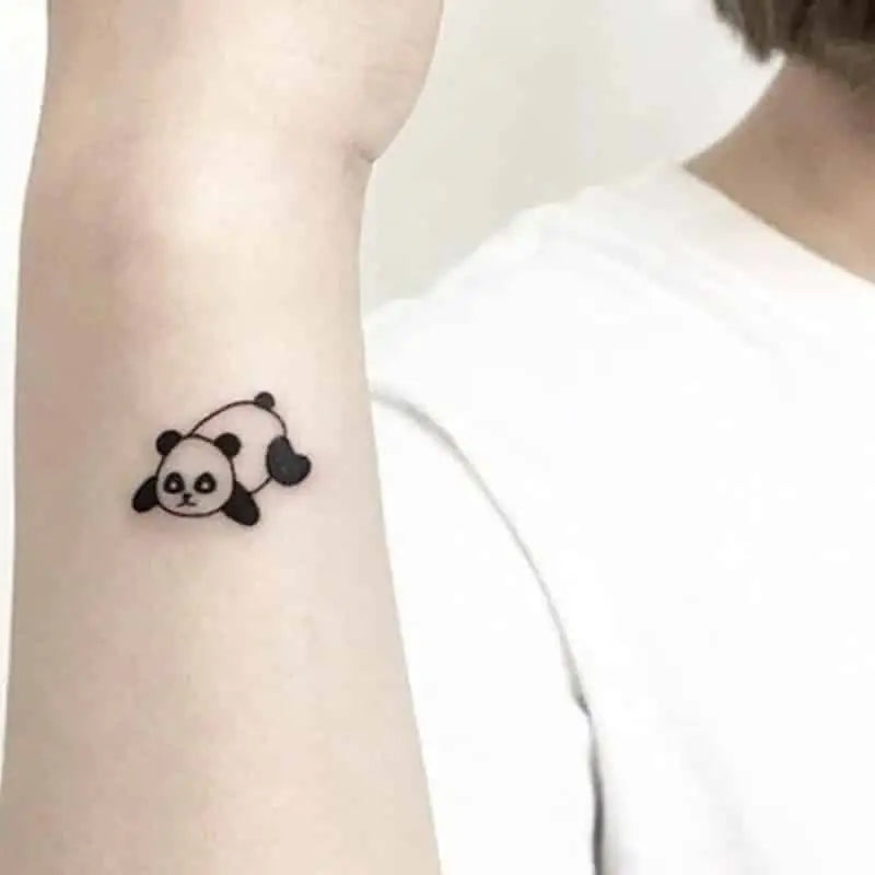 Waterproof Temporary Bamboo Panda Tattoo Sticker - Stickers