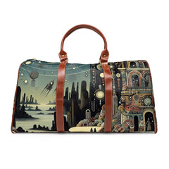 Waterproof Travel Bag with Gothic 19th Century Illustration