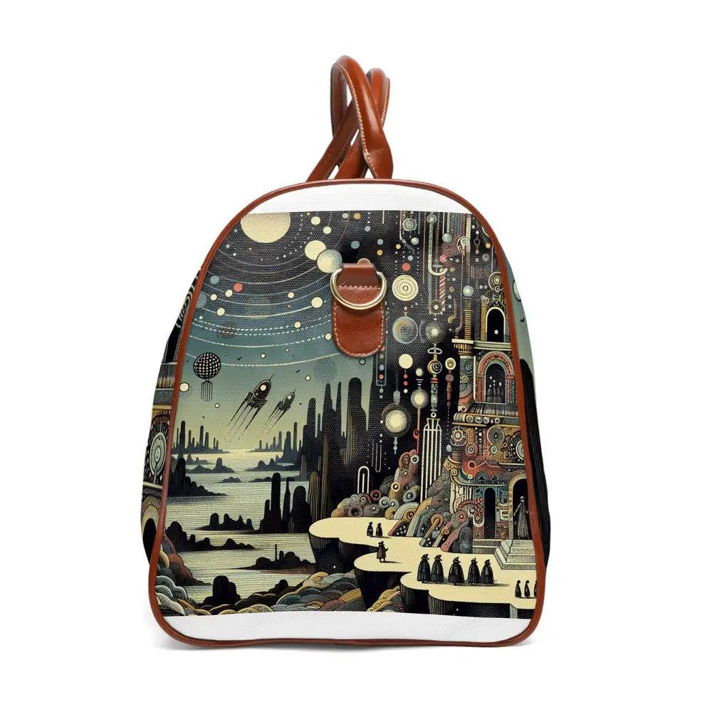 Waterproof Travel Bag with Gothic 19th Century Illustration