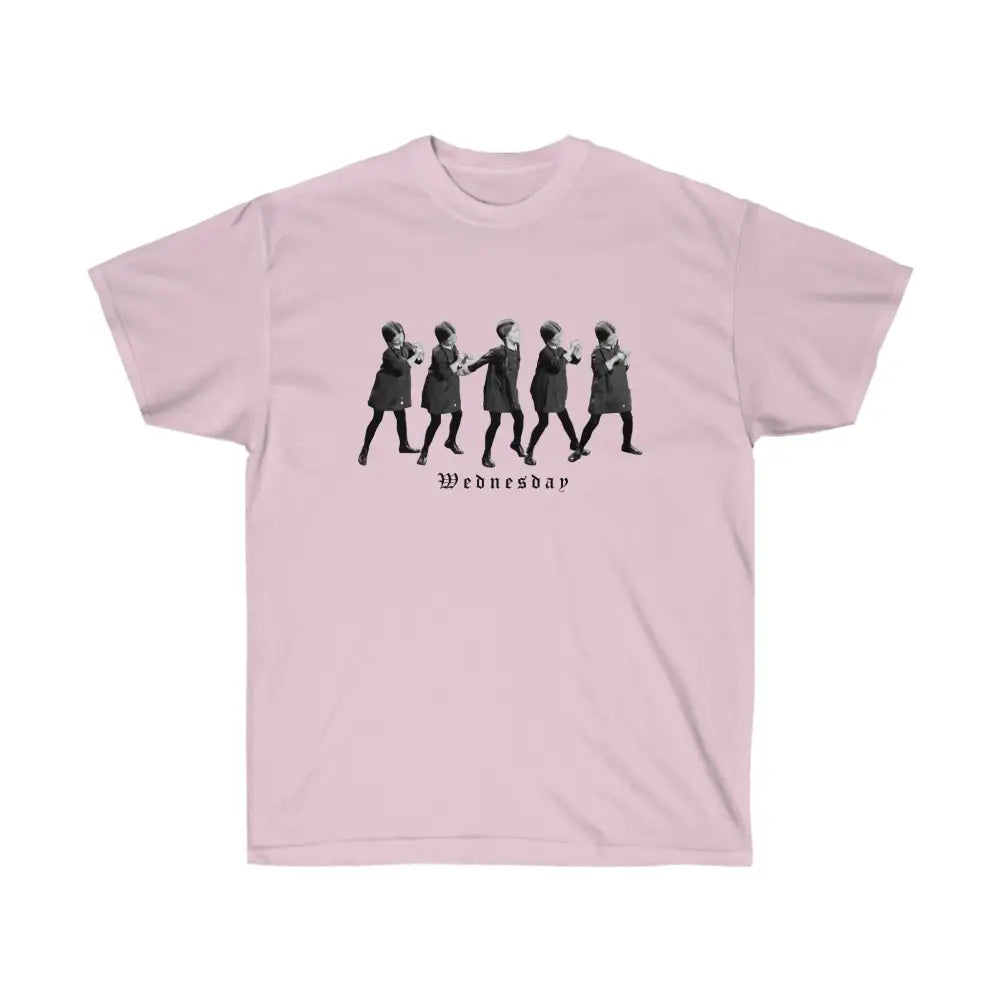 Wednesday Addams Cotton T-Shirt - Light Pink / S