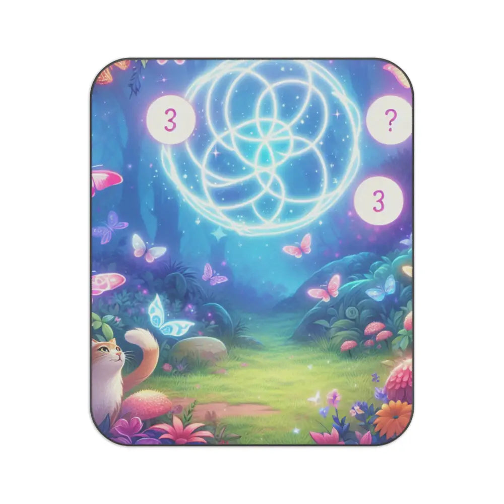 Whimsical Picnic Blanket with Vibrant Colored Butterflies