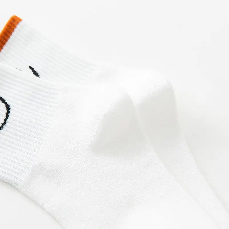 White And Fancy Cotton Socks