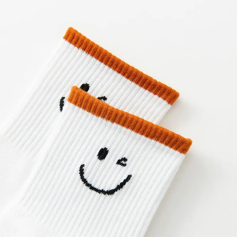 White And Fancy Cotton Socks