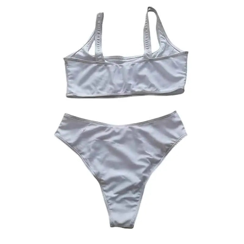 White Beware Wolf Bikini