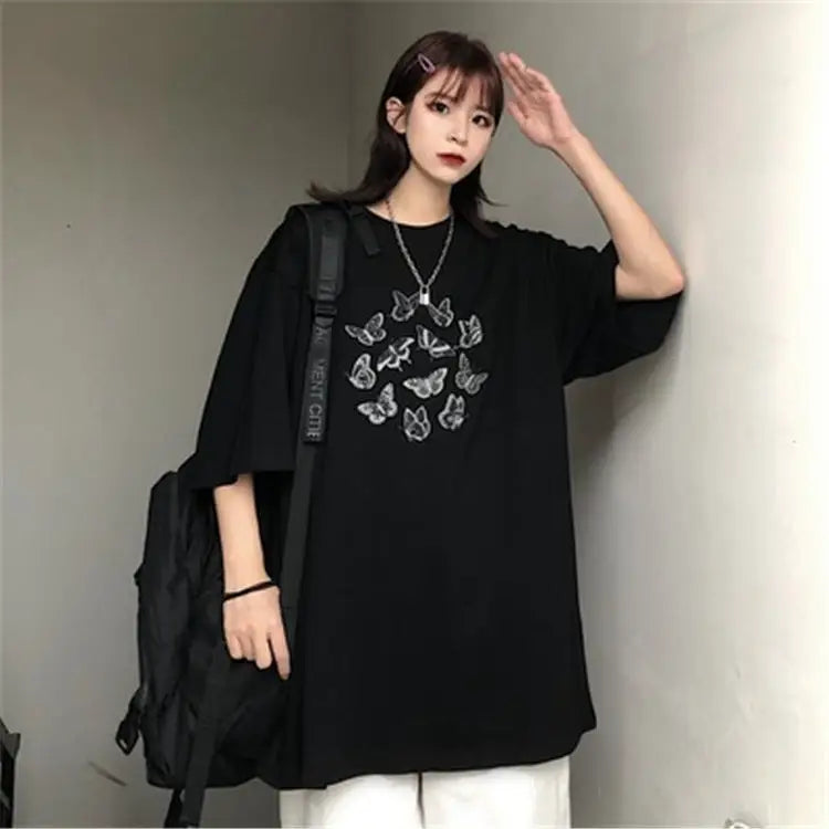 White Butterfly Oversize T-shirt