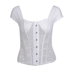White Lace Corset with Comfortable Spandex Polyester Design