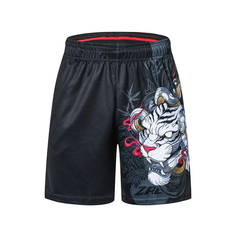 White Tiger And Crane Beach Shorts