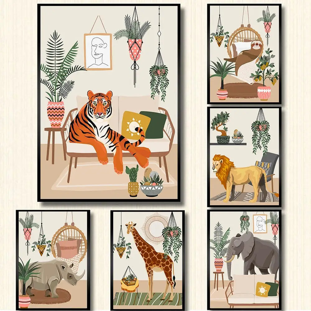 Wild Jungle Animal Posters and Prints